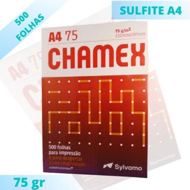 Imagem de Papel Sulfite A4 Resma 500 Folhas Chamex 75Gm 210X297Mm