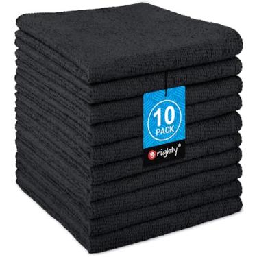 Imagem de Orighty Conjunto de toalhas de banho, pacote com 10, panos de rosto de microfibra altamente absorventes e macios, panos de lavagem multiuso e toalhas de mão para banheiro, hotel, spa e academia, 29 x