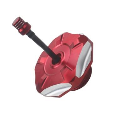 Imagem de GWH Tampa do tanque de gasolina a gás CNC para motocicleta com válvula de respiro para CRF110 CRF125F CRF 110 125F 2019-2024 (vermelho)