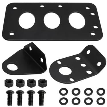 Imagem de CADUFUELLY Suporte de placa de licença horizontal vertical em ziguezague para motocicleta, montagem lateral, 17,78 cm x 10,16 cm, substituição para Harley Davidson Touring Bobber Chopper Honda