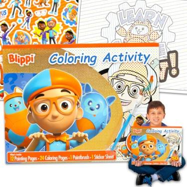 Imagem de Blippi Livro definitivo de colorir e atividades - Colorir sem bagunça, pintar com páginas de água, adesivos | Livro de atividades Jumbo Blippi de 28 x 40 cm, 4-8, 3-5, 8-12