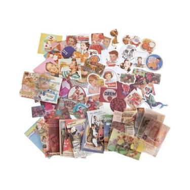 Imagem de Adesivos Vintage De Cogumelo E Borboleta 60pcs Pacote Multi-Material P
