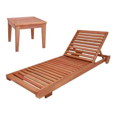 Imagem de Espreguiçadeira e Mesa De Centro Ipanema em Madeira Maciça