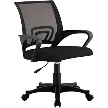 Imagem de Cadeira de Escritório Nelis Preta – Com Apoio Lombar e Braços Ajustáveis, Assento Ergonômico e Confortável, Rodízios 360° e Encosto Reclinável para Home Office e Escritório