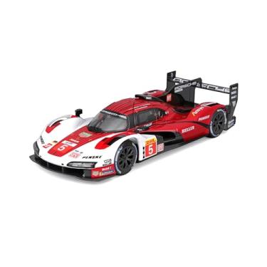 Imagem de Bburago Porsche 963-2024: Descubra a réplica de corrida de metal, com interior, portas e capô detalhados para abrir, oferece uma experiência autêntica em escala 1:24