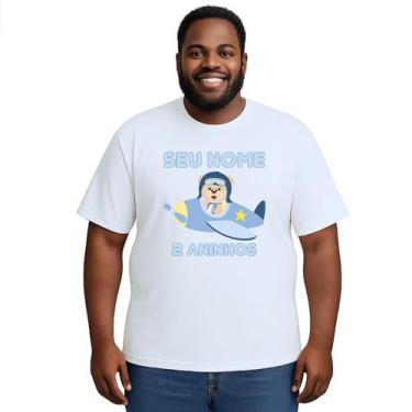 Imagem de Camiseta Ursinho Aviador Avião Urso Estampa Personalizada - UseP4, Bra