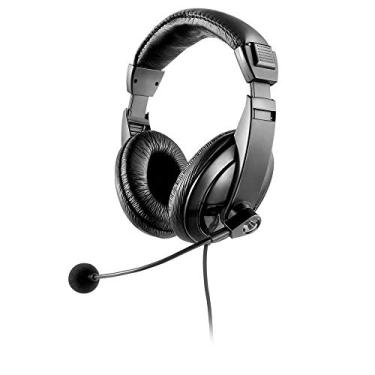 Imagem de Headset Giant Conexão P2 Cabo de 190cm Cancelamento de Ruído Controle de Volume Driver 40mm Potência 20mw Microfone Flexível Preto - PH049