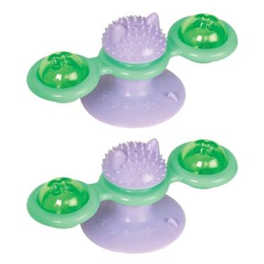 Imagem de Caitec Presents Nala Cat Whirly Bird Spinner de sucção - brinquedo interativo para gatos - compatível com erva-dos-gatos, pacote com 2