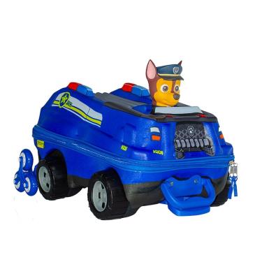 Imagem de Mochila Escolar Roda Tripla Chase Carro Patrulha Canina 3D