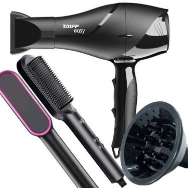 Imagem de Secador De Cabelo Taiff 1700w Ions Profissional Ar Quente Frio Preto D