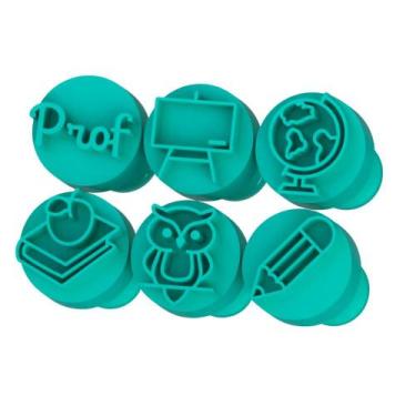 Imagem de Kit Carimbo Marcador Brigadeiros PROFESSOR ESCOLA ENSINO - 3DMIX