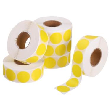 Imagem de PATIKIL 6000 peças de adesivos coloridos de 6 rolos, adesivos circulares de 1,9 cm, etiqueta de codificação para escritório, negócios, quintal, venda de garagem, decoração de casa, amarelo