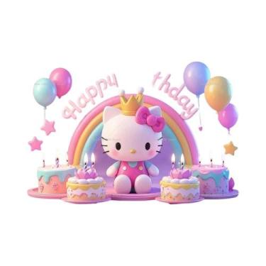 Imagem de Decorações Para Festa De Aniversário Infantil Banner De Hello Kitty Pa