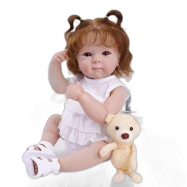 Imagem de Bebe Reborn Menina, Artesanal, Olhos Abertos, Realista, Cabelo Implantado Fio A Fio