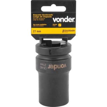 Imagem de Soquete Sextavado de Impacto Longo 1" 27mm Aço Cromo Vonder
