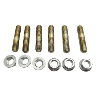 Imagem de Kridets Parafuso coletor de escape de 6 peças e porca 16271-92010 para Kubota D1005 D1105 D1305 D905 DF1005 V1305 V1505 WG1005 16241-91490 16271-9271-922 010