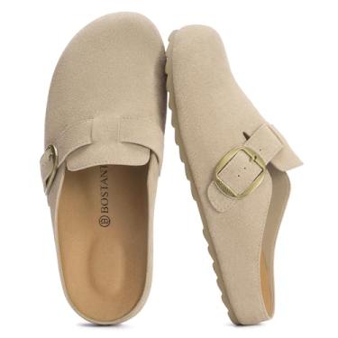 Imagem de BOSTANTEN Clogs for Women Mules Slip on Shoes Preto, Cinzento-acastanhado, 39 BR