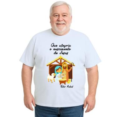 Imagem de Camiseta Natalina Presépio Natal Estampa Personalizada - UseP4, Branco