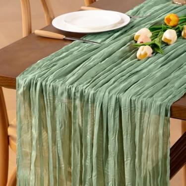 Imagem de Jimtx 12 peças de toalha de mesa de gaze rústica boho para casamento, bebê, chá de panela, aniversário, festa em casa, formatura, 12 peças