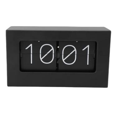 Imagem de Bewinner Relógio retrô Flip, Página Automática, Relógio Mecânico Vintage, Aço Inoxidável 24h, Decoração de Mesa de Escritório Em Casa