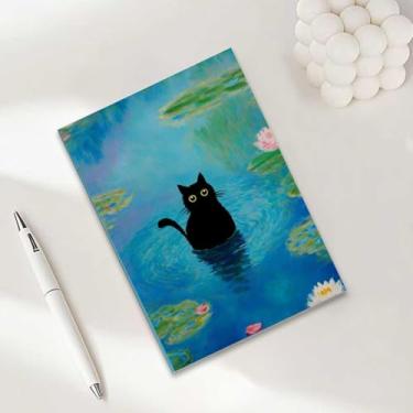 Imagem de Caderno de gato, caderno A5 para anotações de escritório, agenda de 21 x 14,7 cm, agenda de viagem, presentes para amantes de gatos-24
