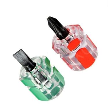 Imagem de Kit de chave de fenda para máquina de costura, mini cabeça de rabanete portátil curto, placa de agulha, ferramentas de costura para reparo de chave de fenda (verde-1 peça)