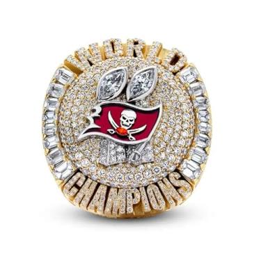 Imagem de DmiTesoros Anel de Campeonato Nacional de Futebol 2020 Tampa Bay com caixa de madeira para presente de Natal e aniversário, Madeira, Zircônia cúbica