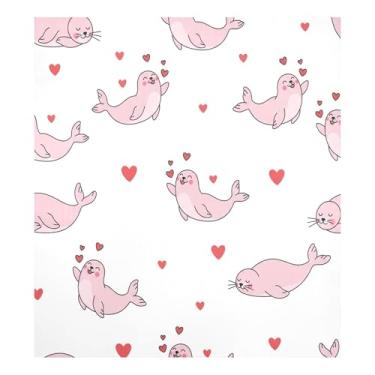 Imagem de Blueangle Capa de ímã de lava-louças Pink Seals, decoração da capa frontal da máquina de lavar louça, adesivos de eletrodomésticos, adesivos de eletrodomésticos, 58 cm C x 66 cm adesivo magnético