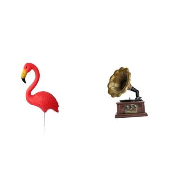 Imagem de Whtkoph Estatueta Vintage de Flamingo para Jardim, Ideal Como Presente de Boas-vindas Ou Aniversário. Escultura em Resina. Arte Retrô para O Seu Jardim.