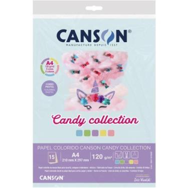 Imagem de Papel A4 Color CANDY Collection 5 Cores 120G Pacote com 15 - Canson