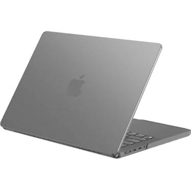 Imagem de EooCoo Compatível com MacBook Pro de 14 polegadas M5 2025 2024-2021 M4 M3 M2 M1 Pro/Max, acabamento fosco atualizado, anti-impressão digital, capa protetora rígida aderente para laptop, preto espacial