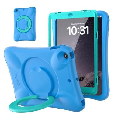 Imagem de Pepkoo Capa EVA antiqueda de 9,7 polegadas para iPad, adequada para iPad 5º/6º/Air/Air2, com suporte ajustável, oferece proteção abrangente 360 para iPad.