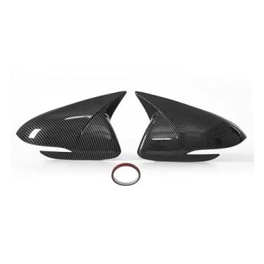 Imagem de Capa de espelho retrovisor compatível com hyundai elantra ad 2016-2020, preto/fibra de carbono, tampa do espelho lateral, guarnição, acessórios de carro(Carbon Fiber)