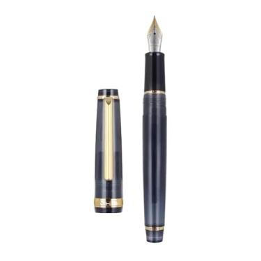 Imagem de RORFFK Caneta-tinteiro, correspondência de cores, mergulhe na ponta de vidro, artigos de papelaria, material escolar, caneta-tinteiro fofa (azul, EF)