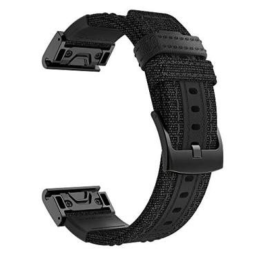 Imagem de XNWKF Pulseira de relógio inteligente Garmin Série MARQ para Garmin Epix/Instinct Approach S60 S62 22 mm de nylon de ajuste rápido (A,para Marq)