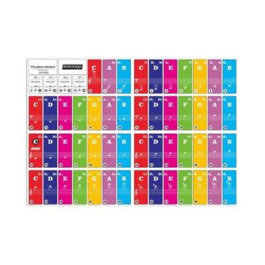 Imagem de Adesivos Removíveis Para Teclado De Piano 88/76/61/54/49/37 Teclas Par