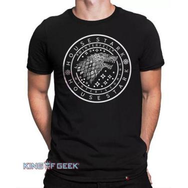 Imagem de Camiseta Game Of Thrones House Stark Jon Snow Targaryen Arya - KING OF