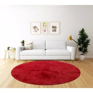 Imagem de Tapete redondo 1,00 apolo antiderrapante não risca piso facil de limpa