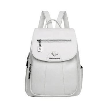 Imagem de Mochila De Couro Vintage Para Mulheres, Bolsa De Viagem Escolar De Alt