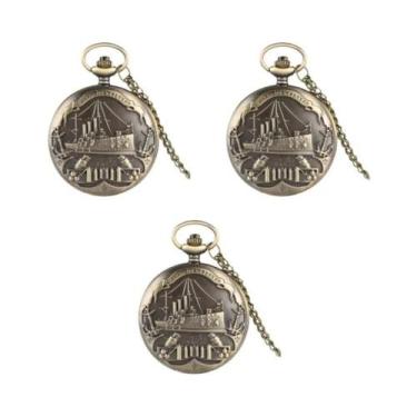 Imagem de Relógio De Bolso Clássico Masculino Com Design De Corsário, Colar Para