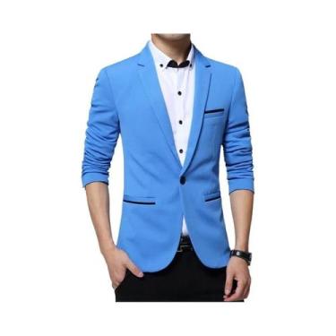 Imagem de Blazer Masculino Slim Fit Casual Elegante, Casaco Esportivo, Moda Form