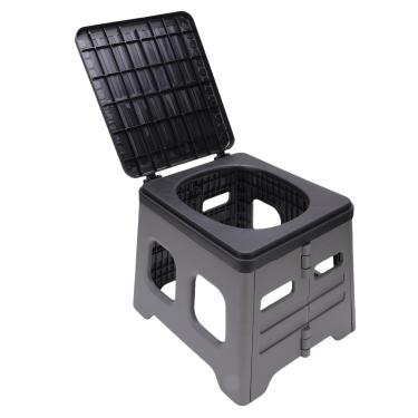 Imagem de Generic Vaso Sanitário Portátil, Tampa para Prevenção de Odores, Vaso Sanitário para Viagem, Acampamento, Pesca (Cinza)