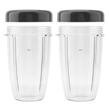 Imagem de Novos copos de liquidificador de substituição 2 peças, substituição nutri bullet 680 g compatível com liquidificador Nutri Bullet 600W e 900W, copo de suco de grande capacidade adequado para nutri