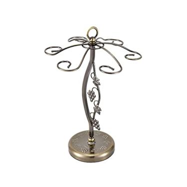 Imagem de Suporte de copo de ferro forjado criativo pendurado de cabeça para copo de vinho europeu para rack de bar (cor: A, tamanho: 25,538 cm)