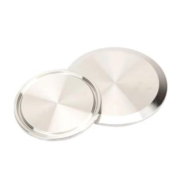 Imagem de 1/5.1 cm 3/10.2 cm 2.5 cm 3.8 cm 5.1 cm 6.3 cm 7.6 cm 8.9 cm 10.2 cm Tri Clamp 304 Aço Inoxidável Tri Stop End Cap Encaixe de tubulação para Homebrew (virola OD 25,4 mm)