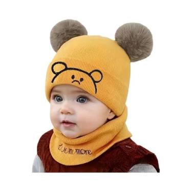 Imagem de Conjunto De Gorro E Cachecol De Inverno Para Bebês Meninos E Meninas, 