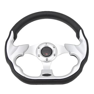 Imagem de aqxreight Volante de Carrinho de 12,5 Polegadas Substituição do Volante Com 6 Furos para E-Z-TXT e RXV Direção Azul Ergonômico Ele é Legal Fornece Couro Emocionante Perfeitamente Com o Ele é Coberto