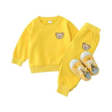 Imagem de Conjunto De Moletom Infantil De Manga Longa 2 Peças Primavera Outono C