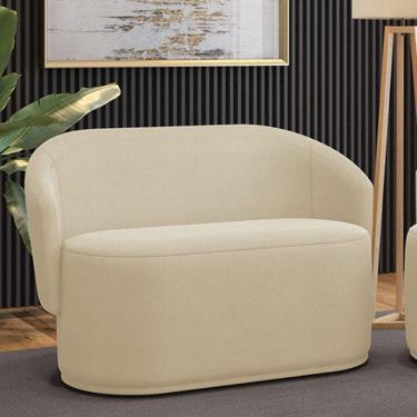 Imagem de Sofá 2 Lugares Namoradeira Orgânica Para Sala Malu Suede M11 - D`rossi Cor Bege