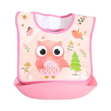 Imagem de Babador Impermeável Para Bebê Com Bolso 3D Removível Para Alimentos, B